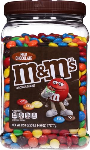 M&M'S Milk Candies Jar, Chocolate, 62 oz