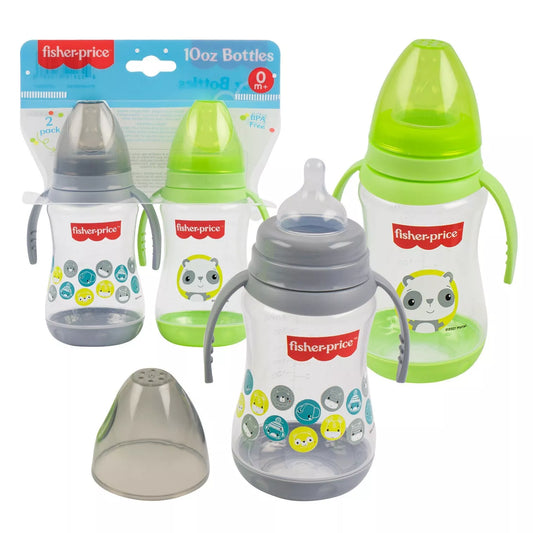 Fisher Price 10oz 2 pk Baby Bottle w/2 Handles